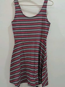 Striped Fit & Flare Dress