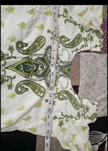 Paisley Print Kurta with Yellow Bottoms