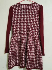 Houndstooth Patterned Dress