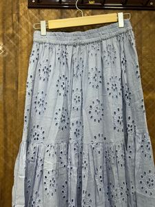 Boho Eyelet Maxi Skirt