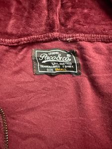 Maroon Velvet Sequin Hoodie