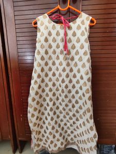 Embroidered Ethnic Kurta Set with churidar and mat