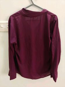 Elegant Purple Long Sleeve Top