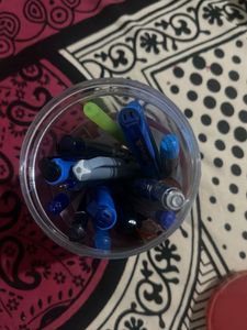 Assorted Pens in Holder