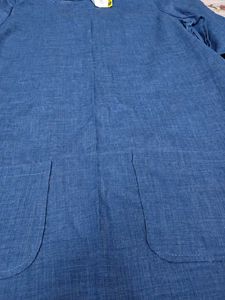 Blue Denim Look Khadi Style Top