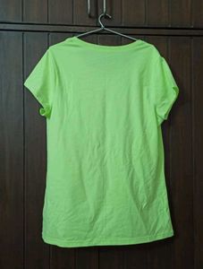 Combo of Neon Green &amp; Peach T-Shirts