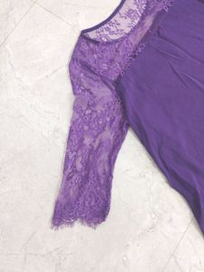 Elegant Purple Lace Gown