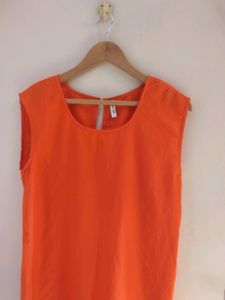 Beautiful Orange Dress And Short