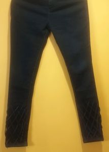 Block Design Black Ladies Jeans
