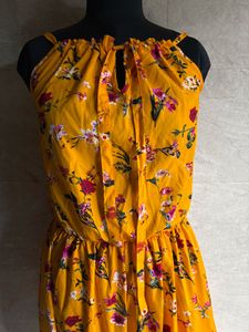 Yellow Floral Maxi Dress