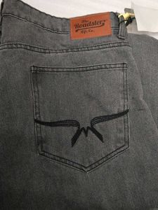 Roadster Gray Wide Leg Denim Jeans