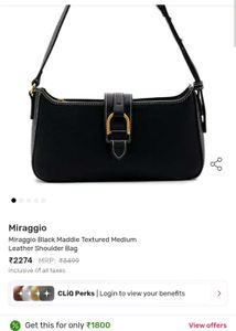 Miraggio Black Maddie Textured Medium Leather