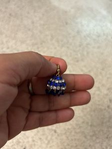 Sparkling lakh material  Blue Jhumka Earrings