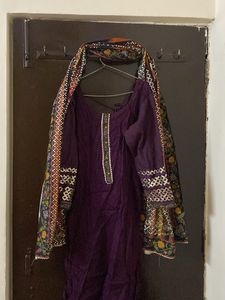 Elegant Purple Kurta Set with Dupatta