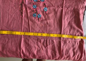 Pink Kurta with Black Printed Palazzos