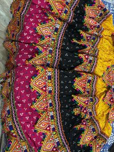 Vibrant Embroidered Gujarati Skirt