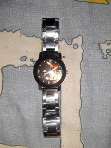 Black chain watch