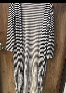 Striped Duster Cardigan