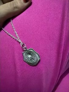Silver Tulip Pendant Necklace