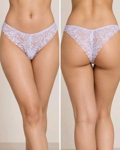 Primark White Lace Thong Panty