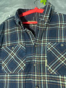 Men's Blue Plaid Flannel Shirt