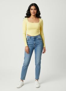 Yellow Long Sleeve Top