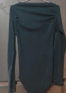 Chic One-Shoulder Ribbed Top
