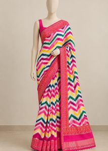 Multi color leheriya Saree