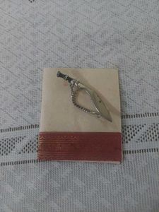 Unique Silver coated / Steel Khukuri Brooch