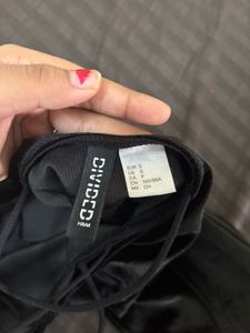 H&amp;M Velvet Cami backless Bodysuit