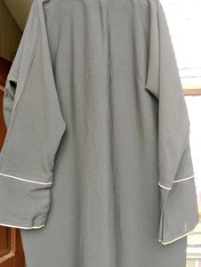 Elegant Black Abaya with front zipper