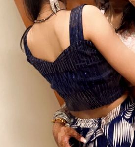 🦋Stylish Blue &amp; White Lehenga Set