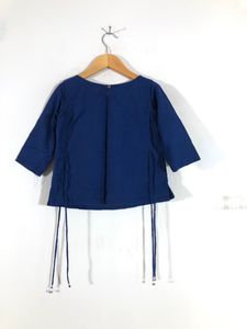 Navy Blue &amp; Green Ethnic Set(Girl’s)