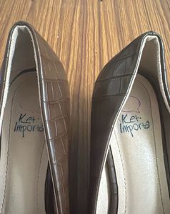 black Velvet and Brown Bow Heels