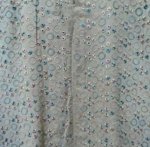 Hakoba embroidered work beige Kurta