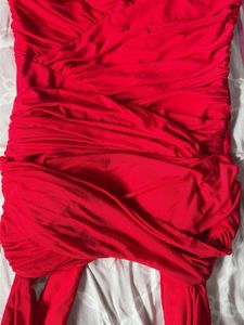 Stunning Red Ruched Dress