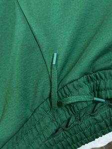 Green Snap Button Track Pants