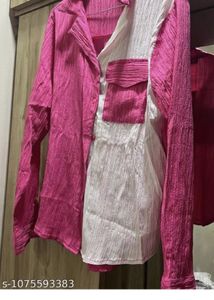 Chic Color Block Button-Up Shirt