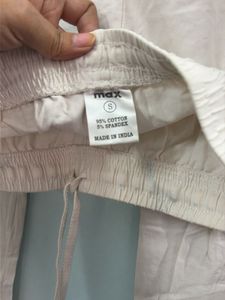 Elegant Cream Cotton Pants