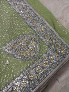 Half-in-1/2 Georgette Saree with Zardosi work