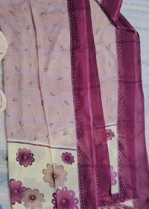 Flower Print Dupptta Plain Border In Cheap Price