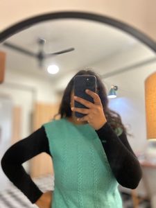 Teal Knitted Sleeveless Vest