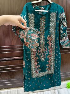 Elegant Teal Embroidered Kurta