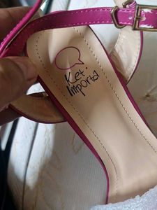 Sparkling Pink Wedge Sandals size 39