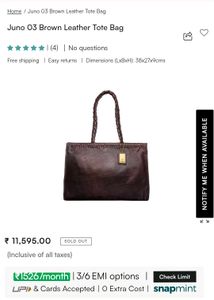 Hidesign Juno 03 Leather Tote Bag