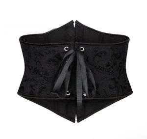 Newme vintage Gothic Black Brocade Corset Belt
