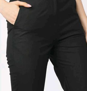 Tokyo Talkies Women Black Straight Fit Trousers
