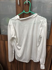 Elegant White Bow Blouse