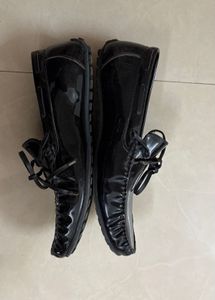 Stylish Black Patent Loafers