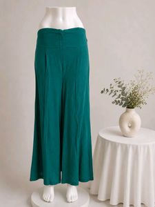 Emerald Green Wide Leg Trousers